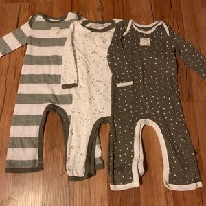 Set of 3 Burt’s Bees Baby One-Piece Jumpsuits 🐝